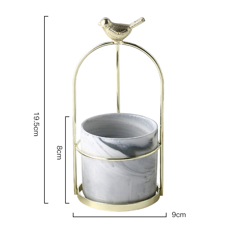 Flower Planters with Bird Design for Stylish Decoration