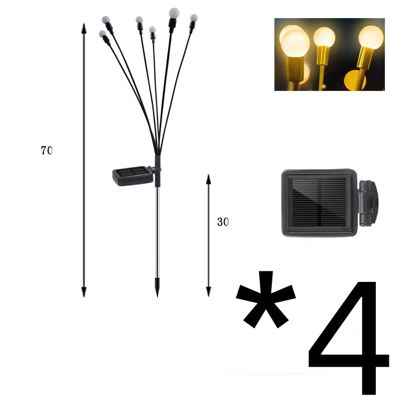 Led Solar Garden Light With Flexible Light Spheres - Waterproof Decorative Light For Flower Beds And Paths