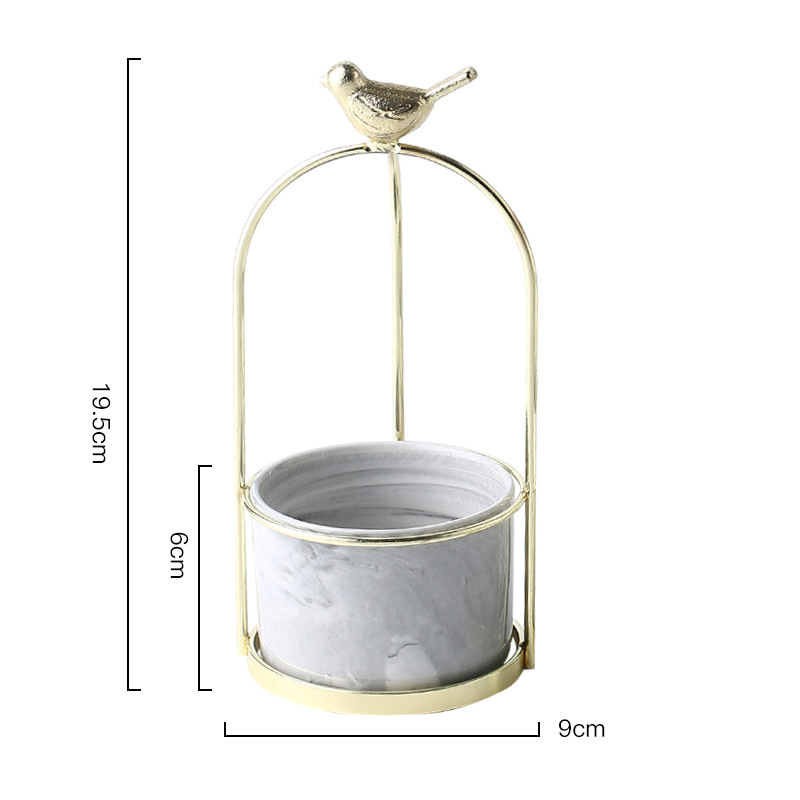 Flower Planters with Bird Design for Stylish Decoration