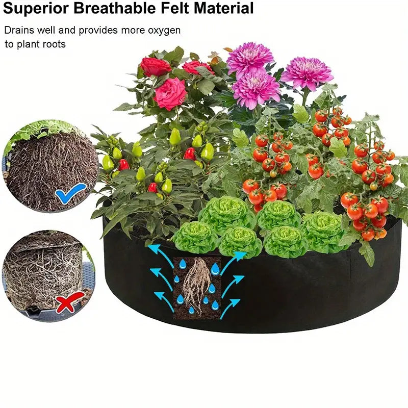 Round Plant Growth Bag - Garden Container for Easy Plant Growth