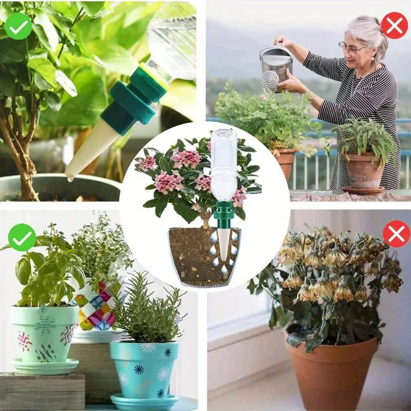 Self - Watering Tips for Plants - Automatic Drip Tips for Bottles