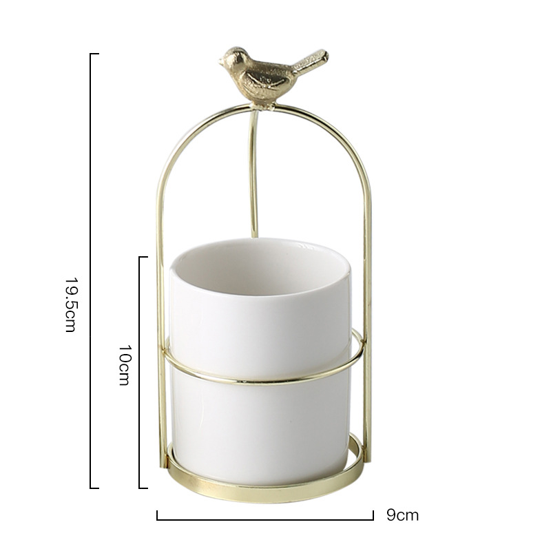 Flower Planters with Bird Design for Stylish Decoration