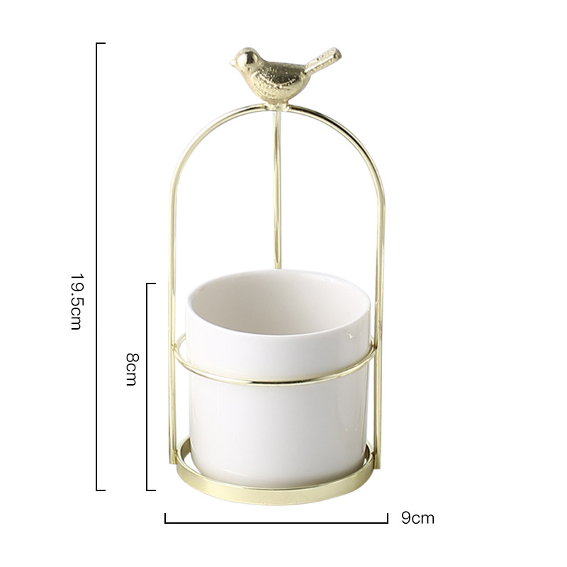 Flower Planters with Bird Design for Stylish Decoration