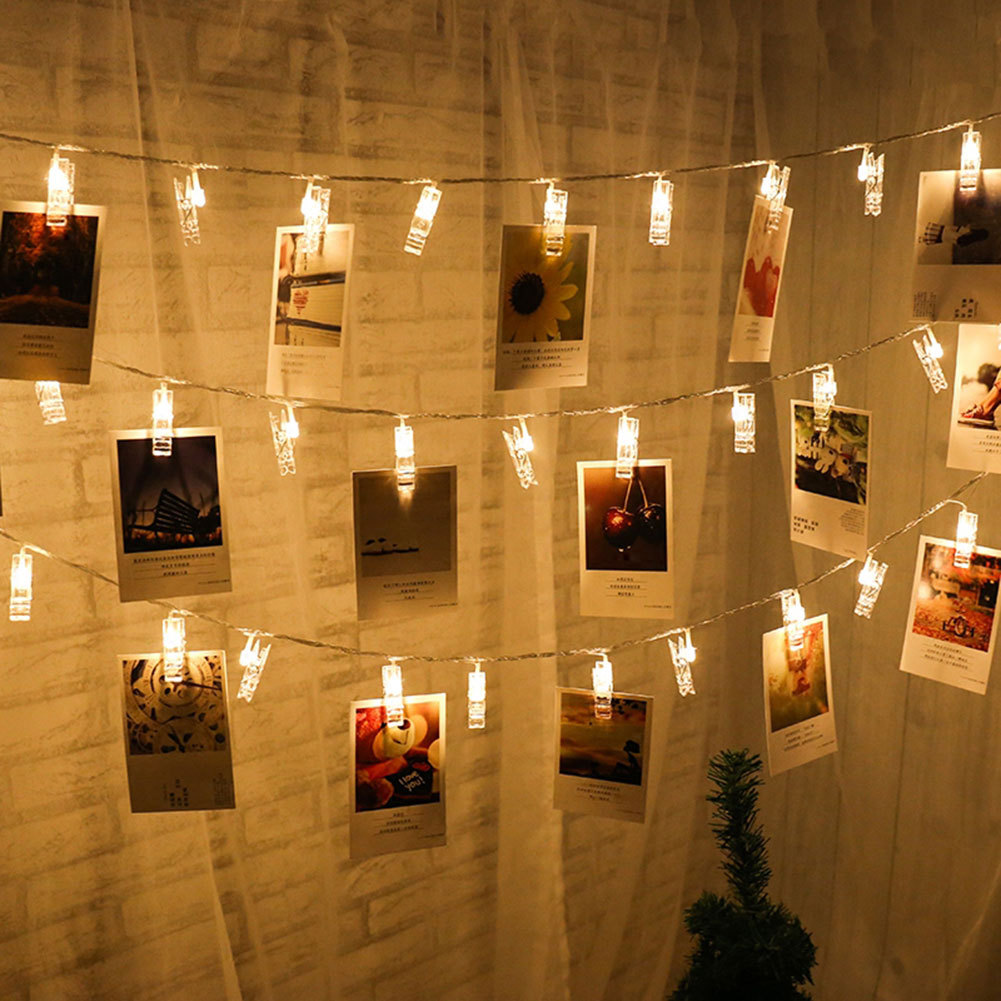 Led Photo Clip Light Chain With Battery Operation - Colour - Changing Lights For Decoration And Photo Presentation