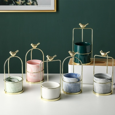 Flower Planters with Bird Design for Stylish Decoration