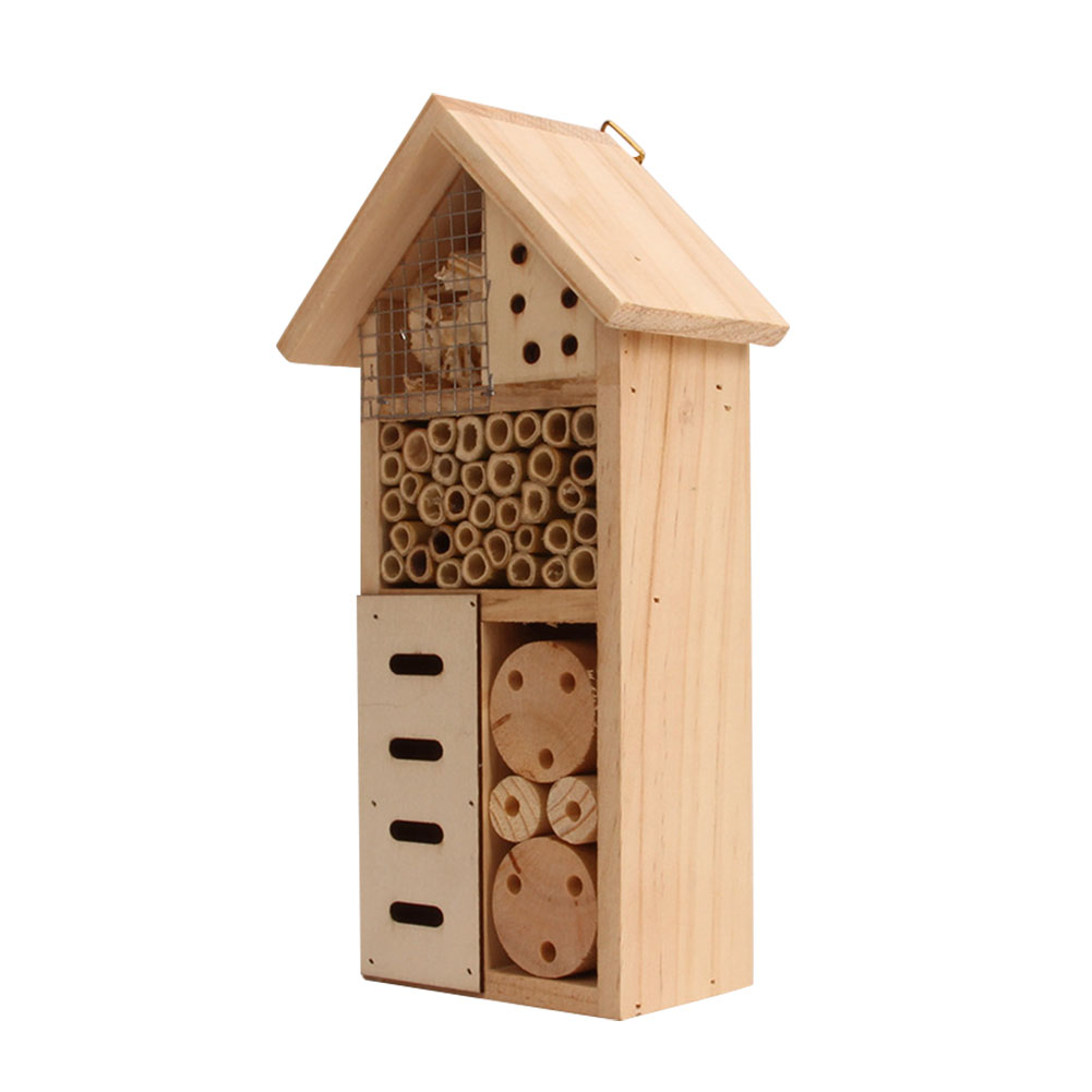 Wooden Insect House - Bee and Insect - Friendly Habitat for the Garden and Patio