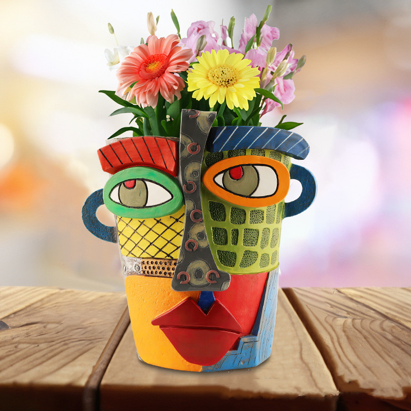 Colourful Face Flower Pot - Creative Decoration for the Home and Garden