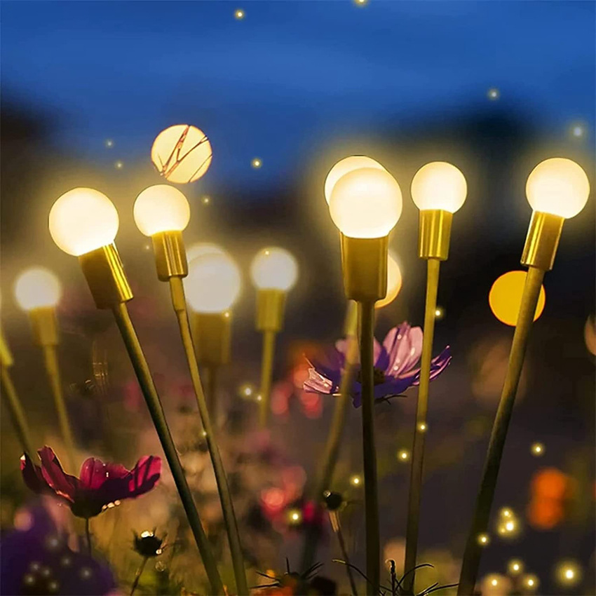 Led Solar Garden Light With Flexible Light Spheres - Waterproof Decorative Light For Flower Beds And Paths
