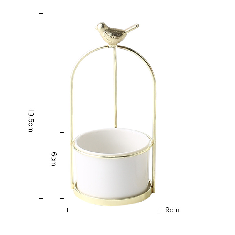 Flower Planters with Bird Design for Stylish Decoration