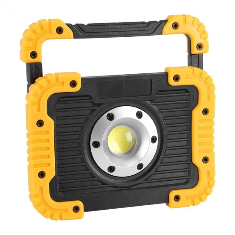 Rechargeable LED Construction Site Floodlight - Portable Work Light With USB And Robust Cover