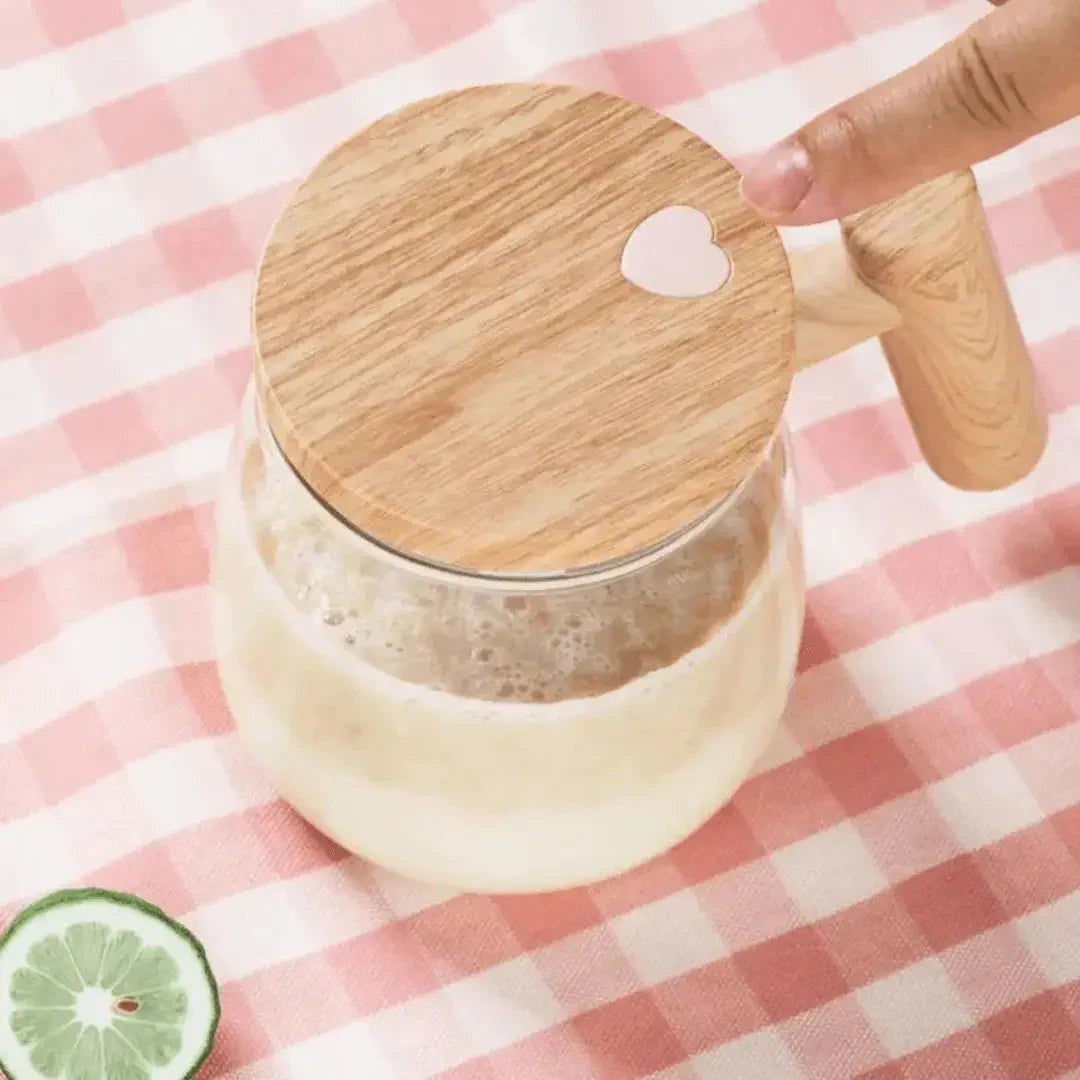 Intelligent Mug - Self - Stirring Mug with Wooden Design
