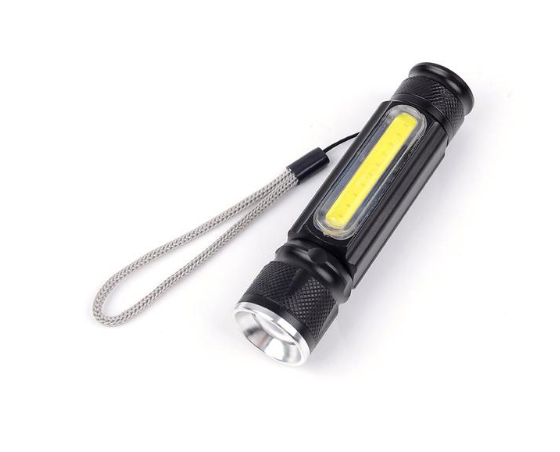 USB Rechargeable Magnetic Flashlight - LED Emergency Light With Magnet And Carrying Strap