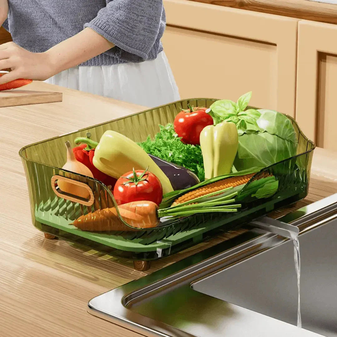 Draining Rack for Crockery with Drain and Modern Design
