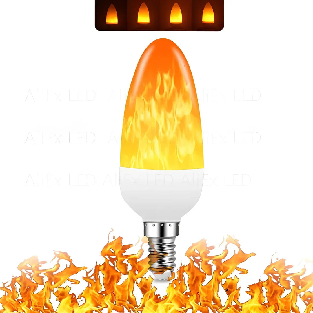 Flame Effect Lamp - 9w Led Light Bulb With Realistic Flame Glow