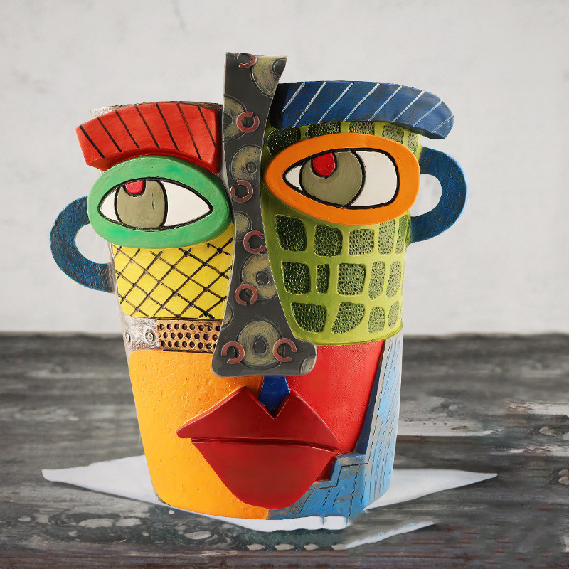 Colourful Face Flower Pot - Creative Decoration for the Home and Garden
