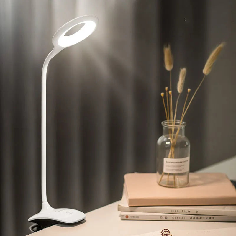 Rechargeable Led Desk Lamp With Clip - Adjustable Desk Lamp For Home Office And Study