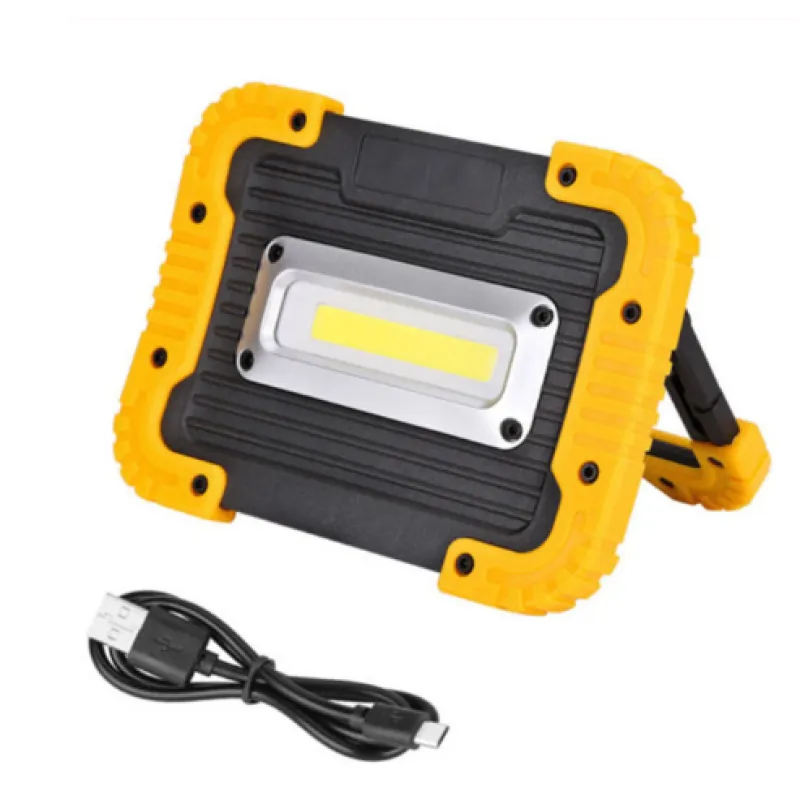 Rechargeable LED Construction Site Floodlight - Portable Work Light With USB And Robust Cover