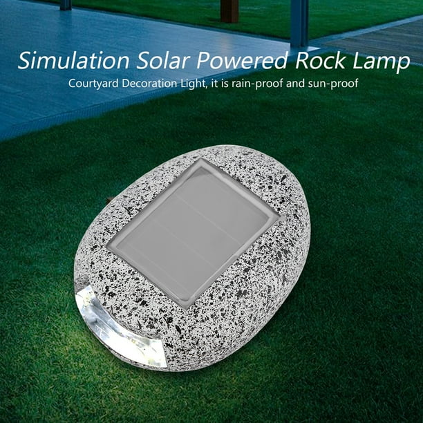 Solar Led Stone Light For Gardens And Paths - Weatherproof Path Lighting In Natural Stone Design