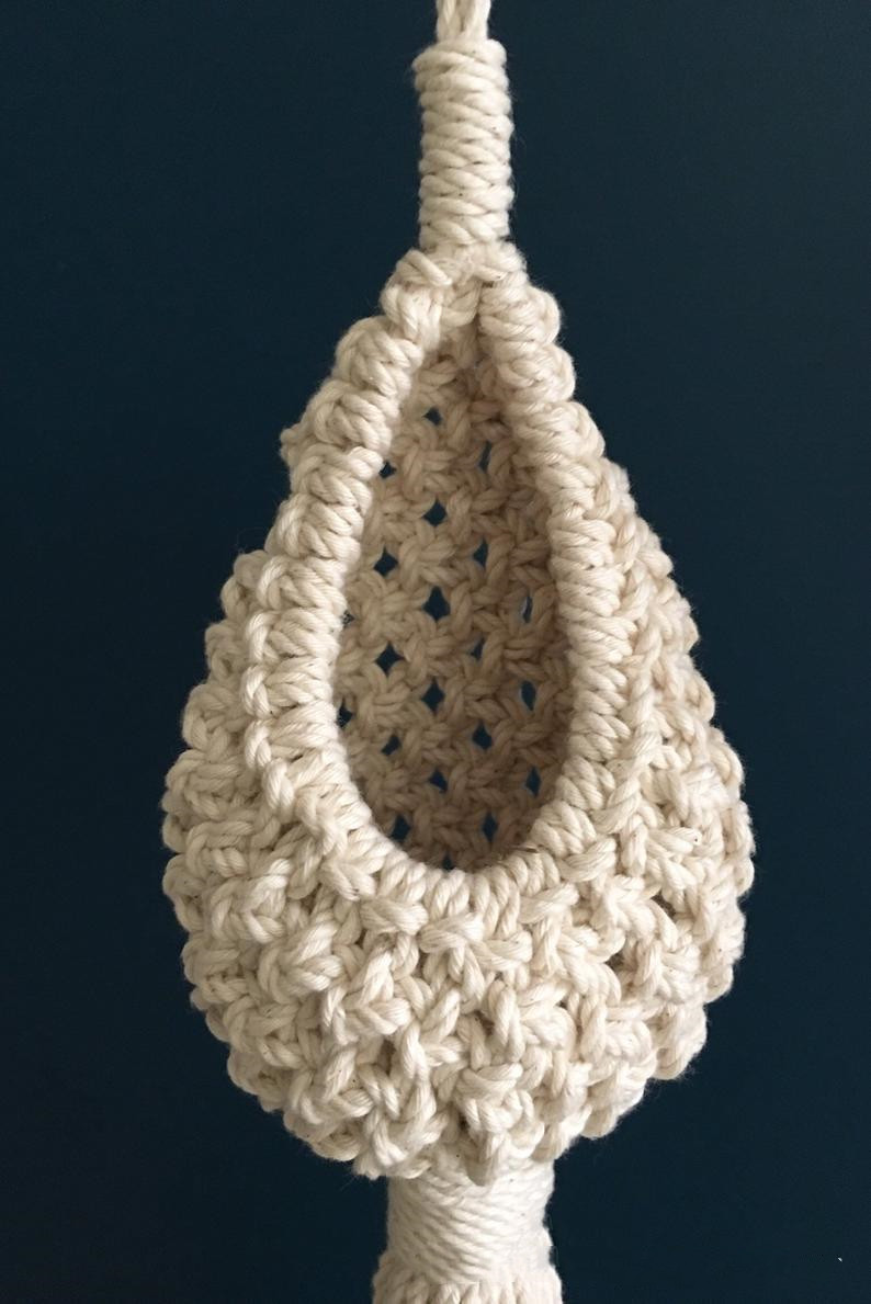 Handmade Macramé Plant Hanger - Decorative Suspension for Plants in Boho Style