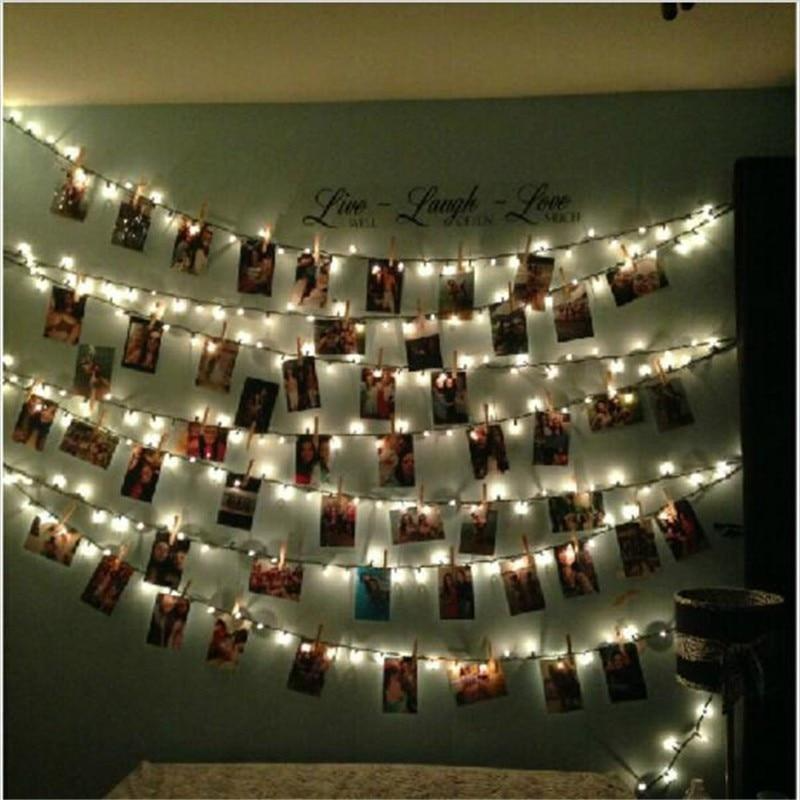 Led Photo Clip Light Chain With Battery Operation - Colour - Changing Lights For Decoration And Photo Presentation