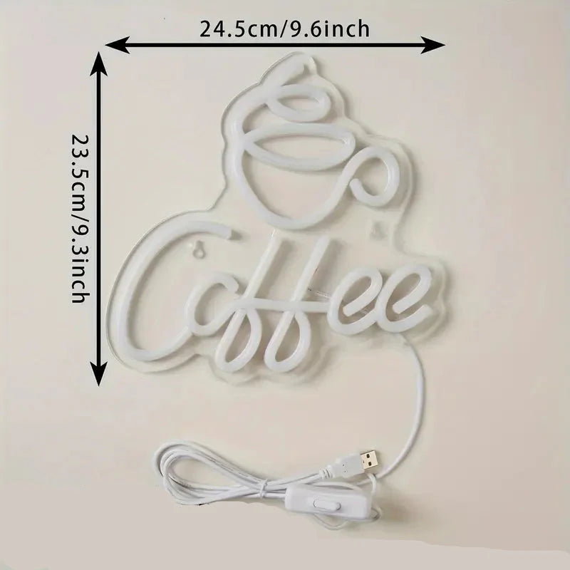 Neon Led Coffee Sign For Wall Decoration