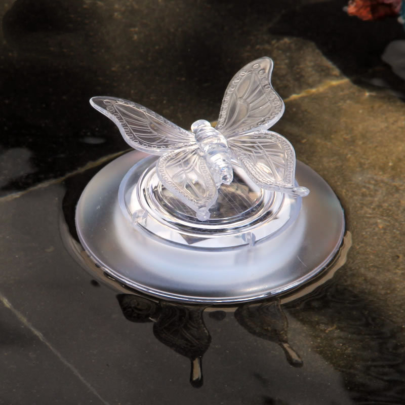 Solar - Powered Pond Decoration Butterfly and Dragonfly - Colour - Changing Led Lights for Garden and Pond