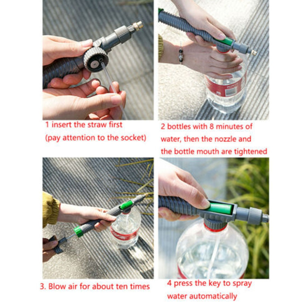 Universal Bottle Garden Sprayer with High - Pressure Nozzle - for Watering Plants and Cleaning
