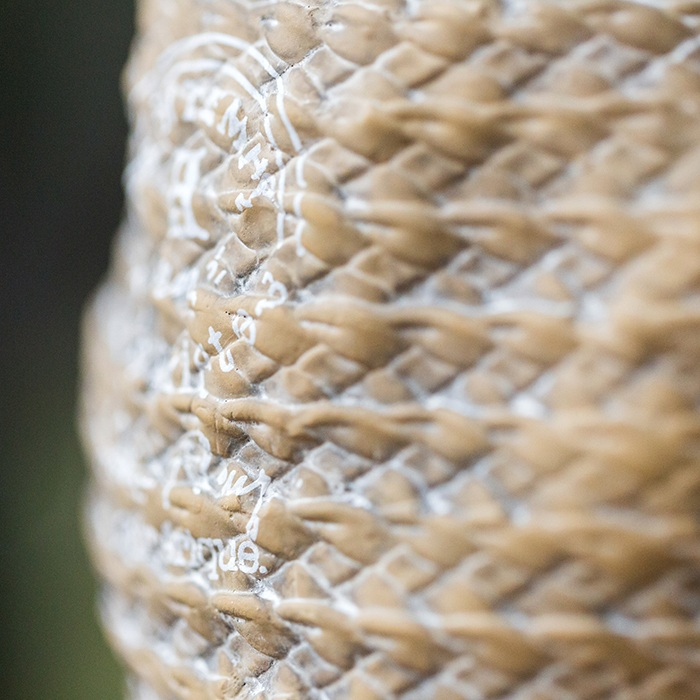 Ceramic Plant Pot in Hemp Bag Design with Rope Handles - Decorative Flower Pot for Garden and Home
