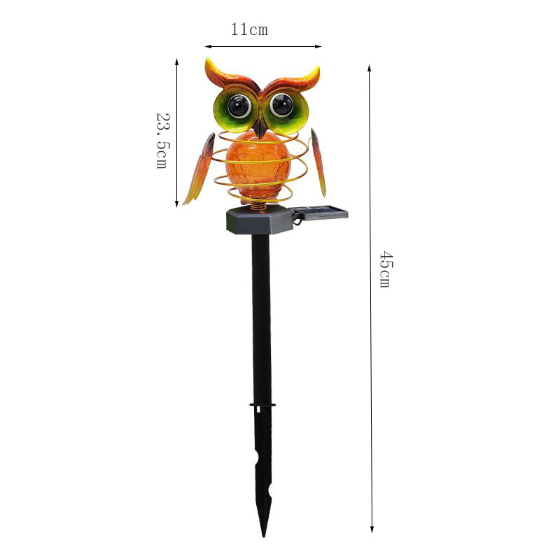 Solar Garden Light Owl With Colour Change - Decorative Led Outdoor Lighting For Garden And Yard