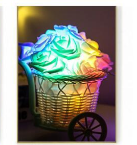 Led Rose Fairy Lights with Warm White Light - Romantic Decoration for Interiors and Events