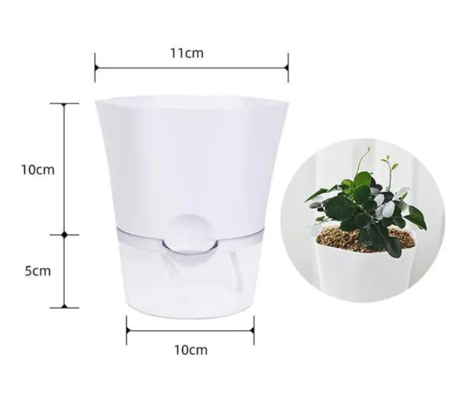 Plant Pot with Water Reservoir - Self - Watering Flower Pot for Houseplants
