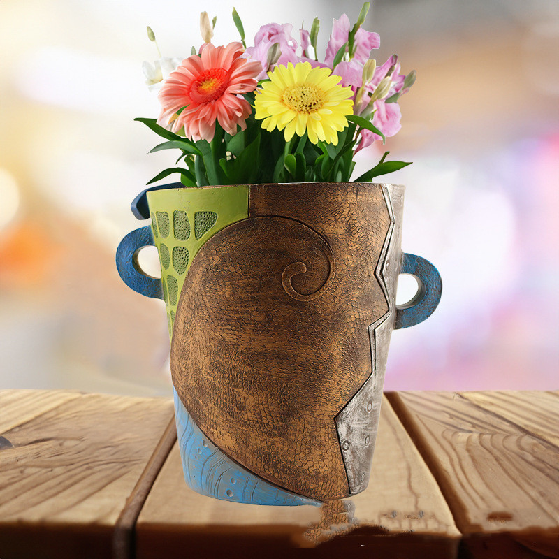 Colourful Face Flower Pot - Creative Decoration for the Home and Garden