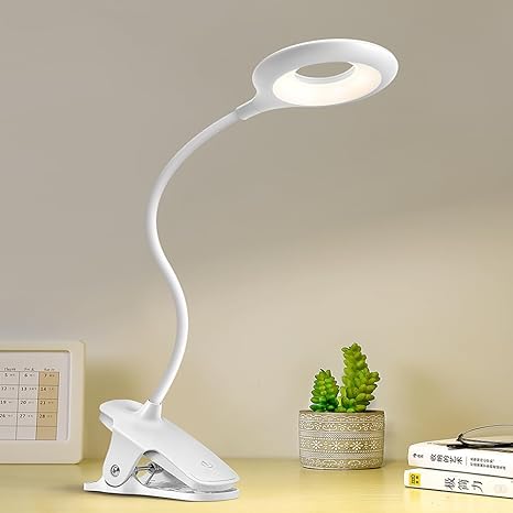 Rechargeable Led Desk Lamp With Clip - Adjustable Desk Lamp For Home Office And Study