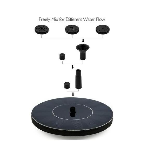 Solar - Powered Water Bubbler for Bird Baths - Bubbling Fountain with Solar Panel