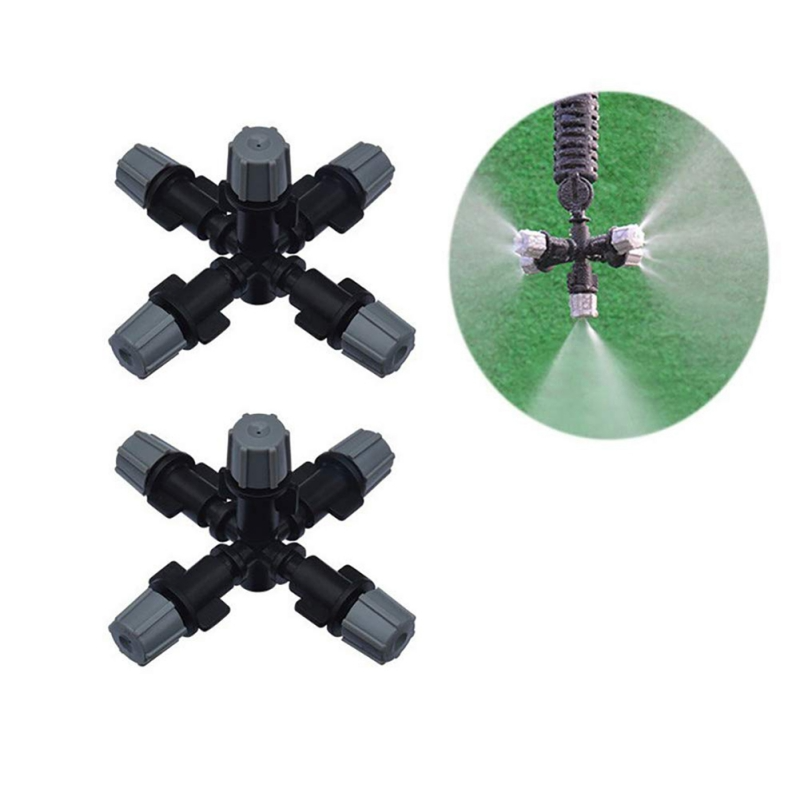 Rotatable Spray Nozzle with Multiple Spray Heads - Adjustable Watering for Garden Plants