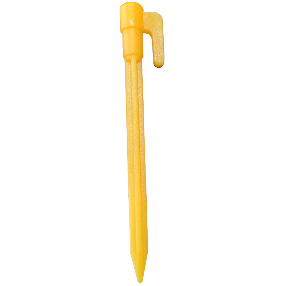 Plastic Tent Pegs with Hooks - Camping Pegs for Tarpaulins and Tarp