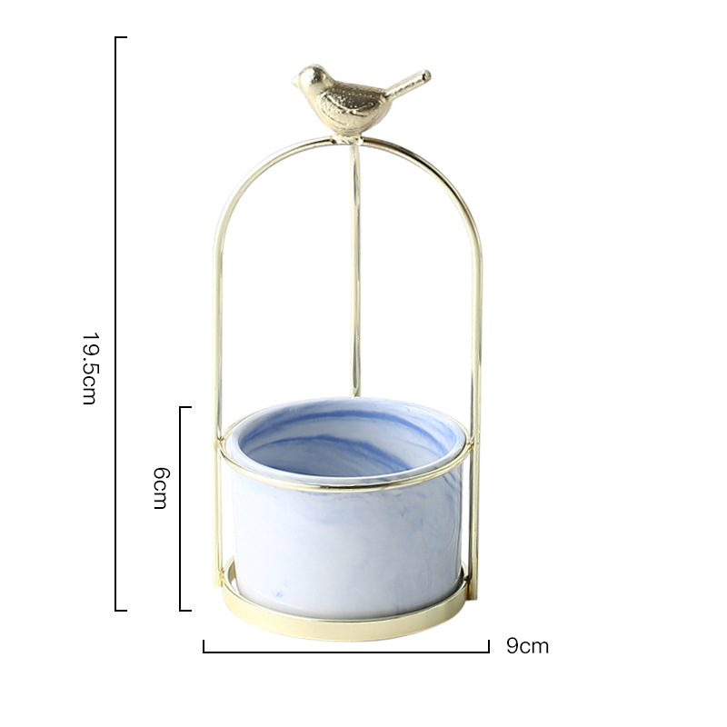 Flower Planters with Bird Design for Stylish Decoration