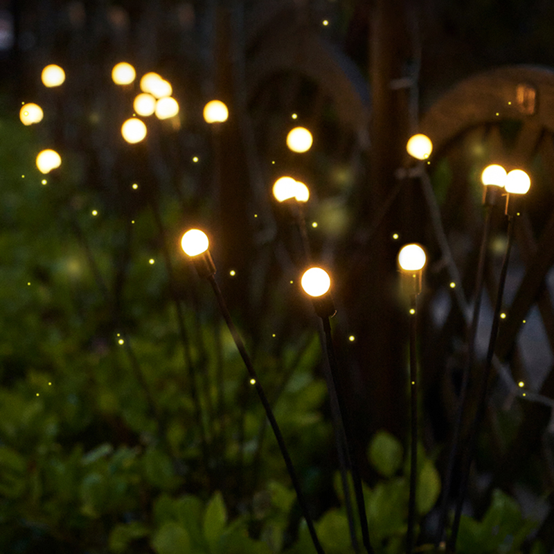 Led Solar Garden Light With Flexible Light Spheres - Waterproof Decorative Light For Flower Beds And Paths