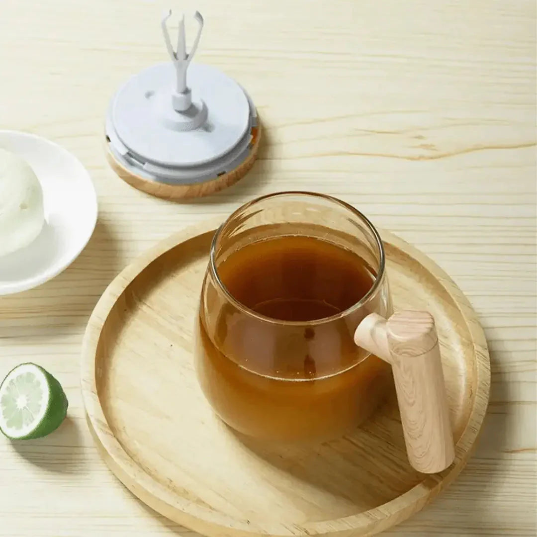 Intelligent Mug - Self - Stirring Mug with Wooden Design
