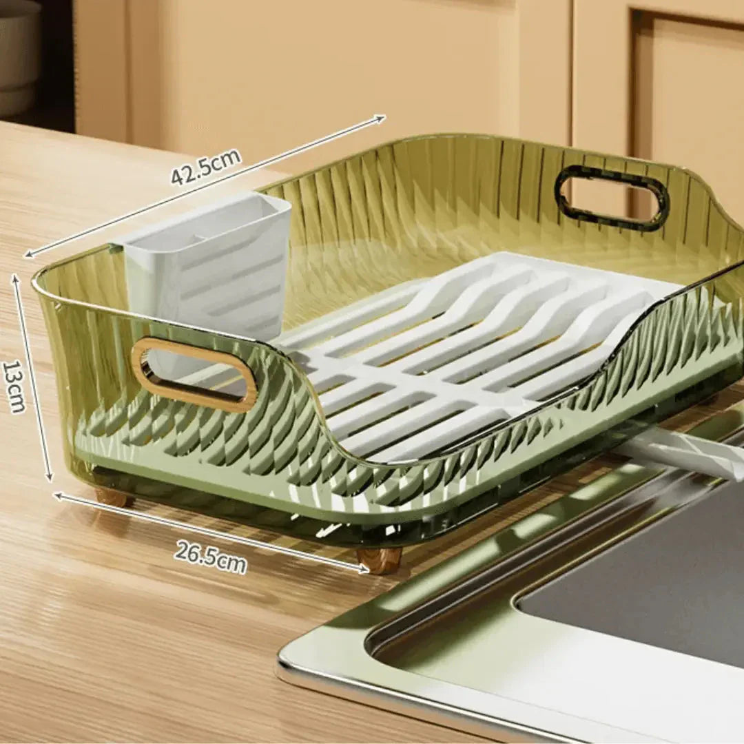 Draining Rack for Crockery with Drain and Modern Design
