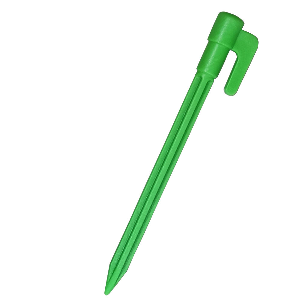Plastic Tent Pegs with Hooks - Camping Pegs for Tarpaulins and Tarp