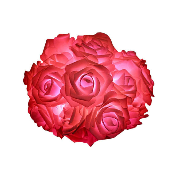 Led Rose Fairy Lights with Warm White Light - Romantic Decoration for Interiors and Events