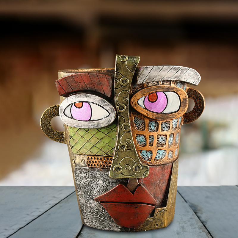 Colourful Face Flower Pot - Creative Decoration for the Home and Garden
