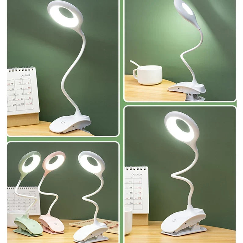 Rechargeable Led Desk Lamp With Clip - Adjustable Desk Lamp For Home Office And Study