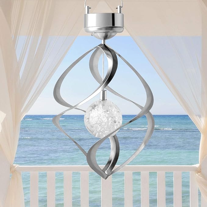 Led Solar Wind Chimes With Colour Change - Decorative Garden Lighting For Outdoors