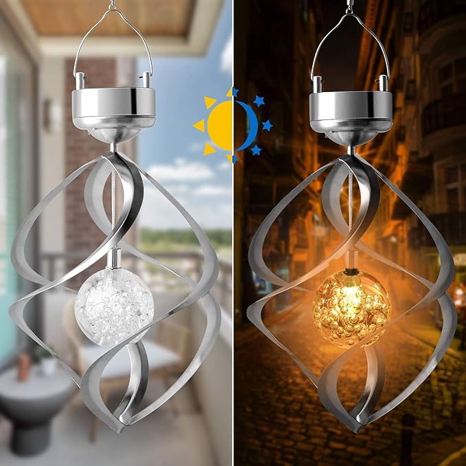 Led Solar Wind Chimes With Colour Change - Decorative Garden Lighting For Outdoors