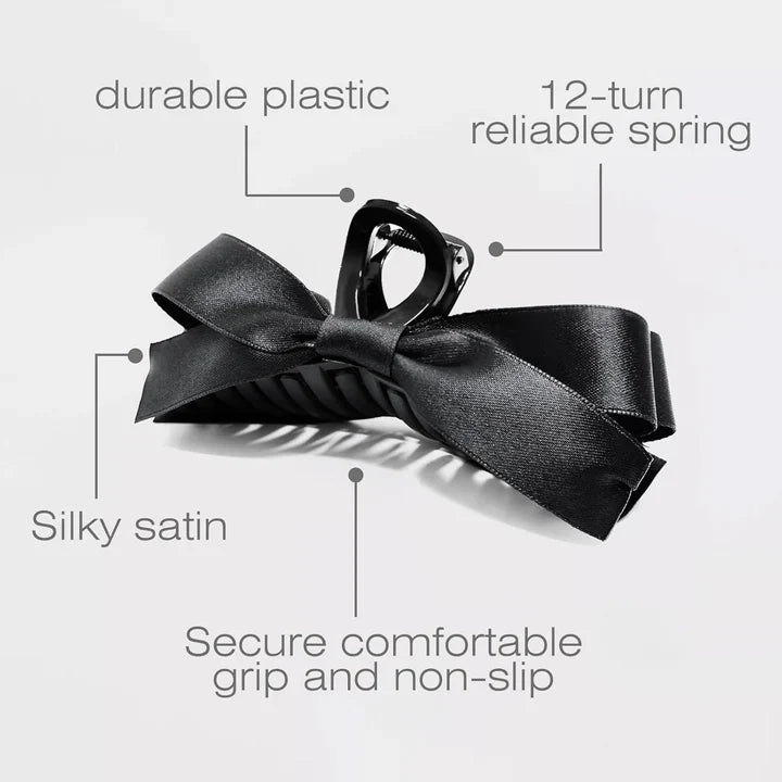 Large Hair Clips With Satin Bows