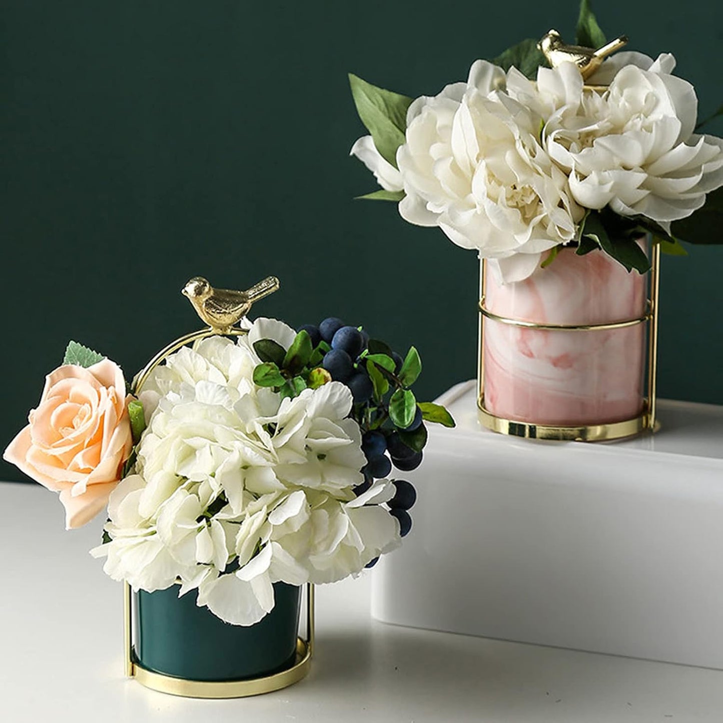 Flower Planters with Bird Design for Stylish Decoration