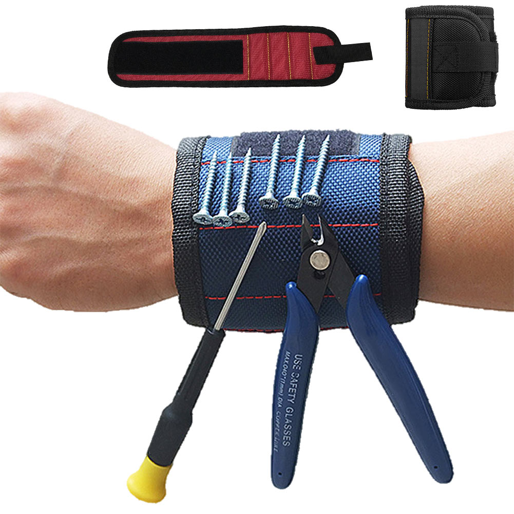 Magnetic Tool Holder Wristband for Screws and Nails
