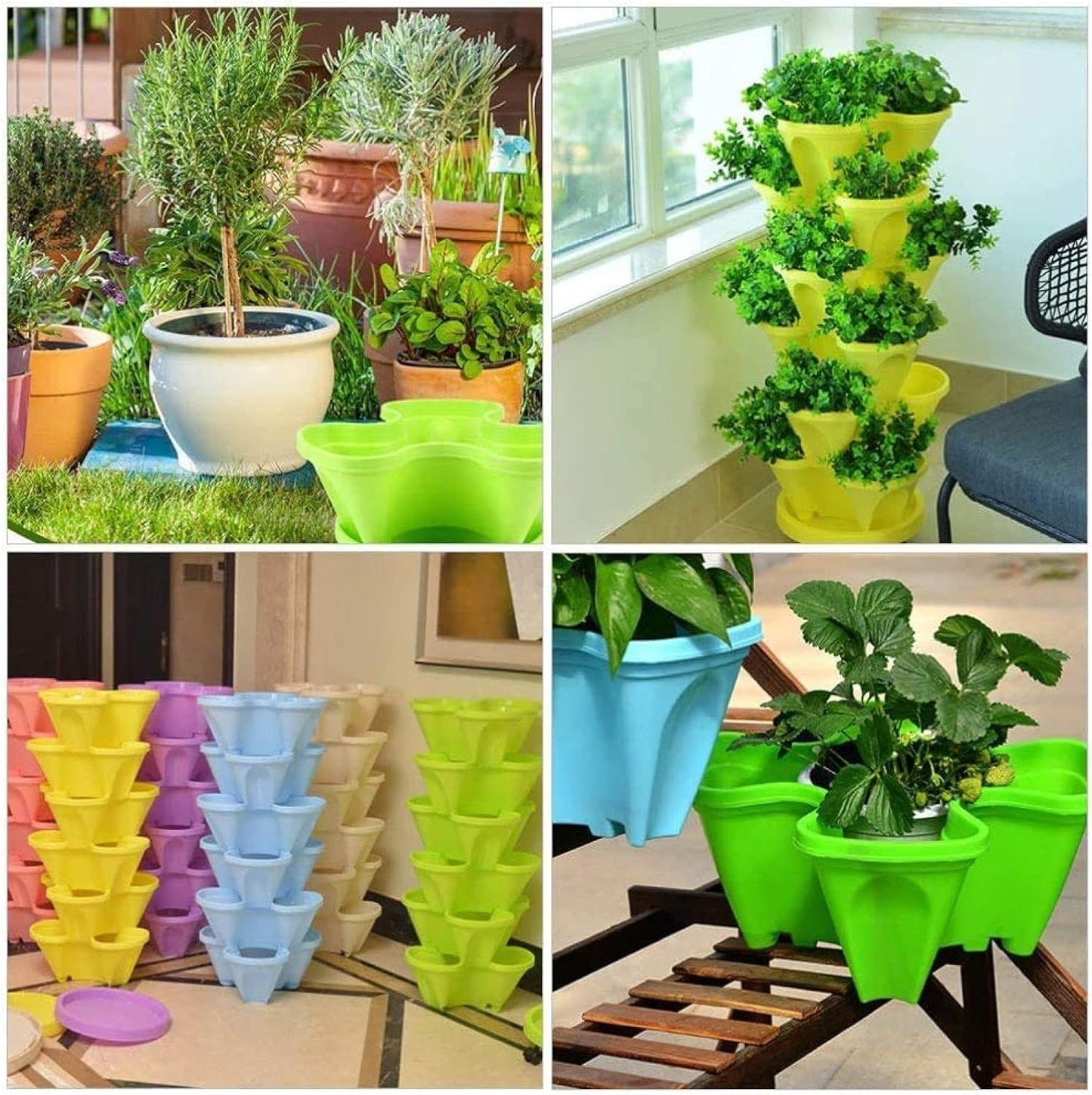 6 - Layer Vertical Plant Tower - Three - Dimensional Flower System for the Garden